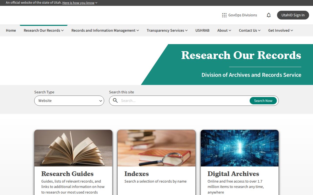 Tooele people search in Utah State Archives catalogs